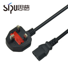Cables de alta calidad SIPU plug 3 pin uk ac power cord para PC
